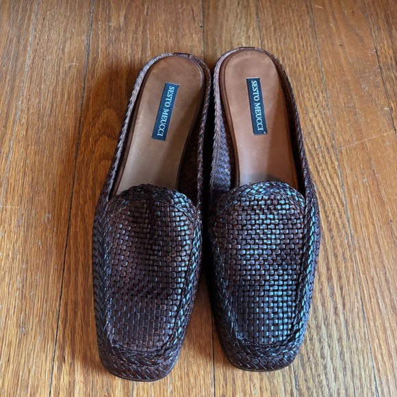 Sesto Meucci woven leather mule loafers 9N - Picture 3 of 4